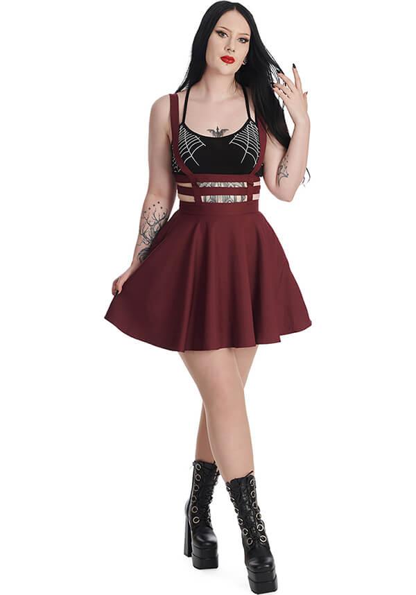 Lolita [Burgundy] | SKIRT - Beserk - all, all clothing, all ladies clothing, BA39762, burgandy, burgundy, clickfrenzy15-2023, clothing, discountapp, edgy, egirl, egirleboy, flare skirt, fp, googleshopping, goth, gothic, ladies clothing, ladies skirt, mar23, mini skirt, plus size, punk, R120323, short skirt, skirt, skirts, suspender, womens skirt