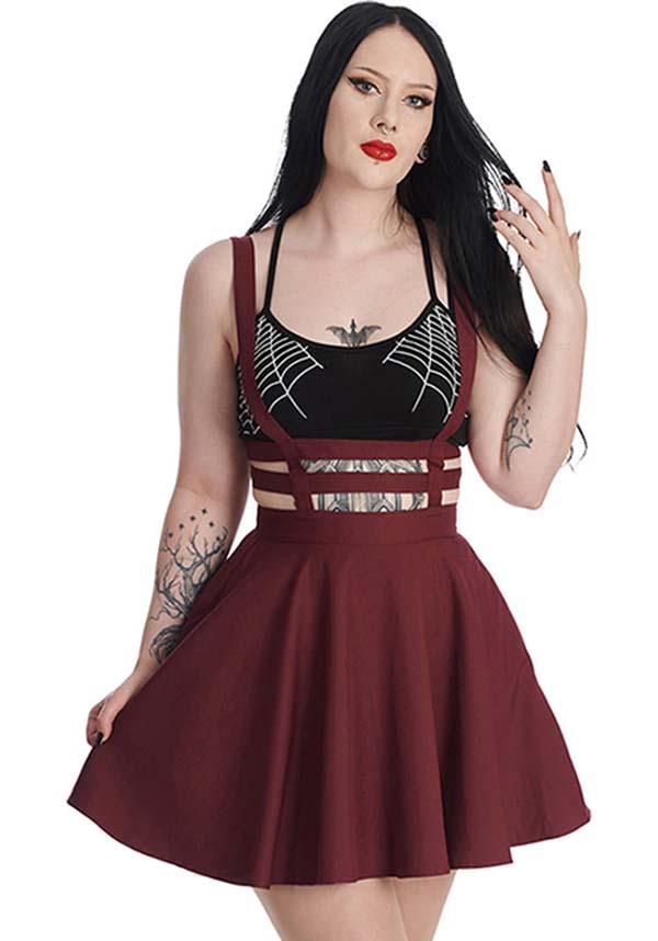 Lolita [Burgundy] | SKIRT - Beserk - all, all clothing, all ladies clothing, BA39762, burgandy, burgundy, clickfrenzy15-2023, clothing, discountapp, edgy, egirl, egirleboy, flare skirt, fp, googleshopping, goth, gothic, ladies clothing, ladies skirt, mar23, mini skirt, plus size, punk, R120323, short skirt, skirt, skirts, suspender, womens skirt