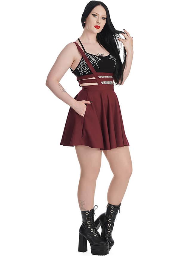 Lolita [Burgundy] | SKIRT - Beserk - all, all clothing, all ladies clothing, BA39762, burgandy, burgundy, clickfrenzy15-2023, clothing, discountapp, edgy, egirl, egirleboy, flare skirt, fp, googleshopping, goth, gothic, ladies clothing, ladies skirt, mar23, mini skirt, plus size, punk, R120323, short skirt, skirt, skirts, suspender, womens skirt
