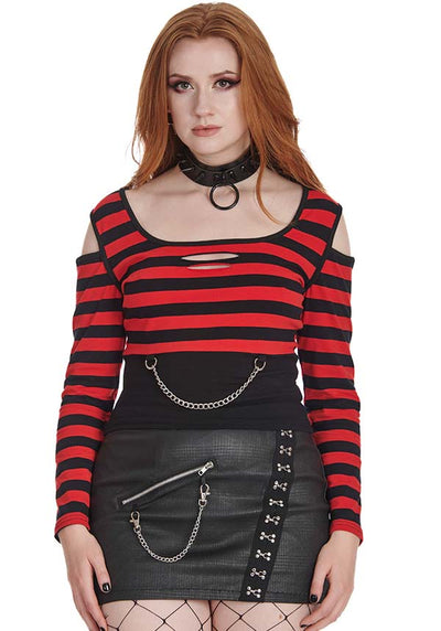 RESTRICTED TOP - BLACK/GREEN