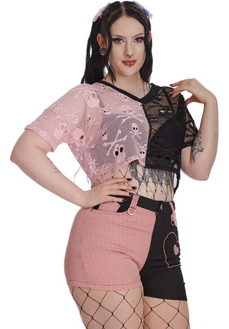 Sora Half & Half [Pink/Black] | TOP