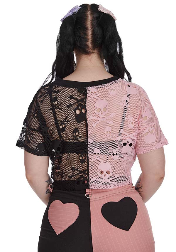 Sora Half & Half [Pink/Black] | TOP