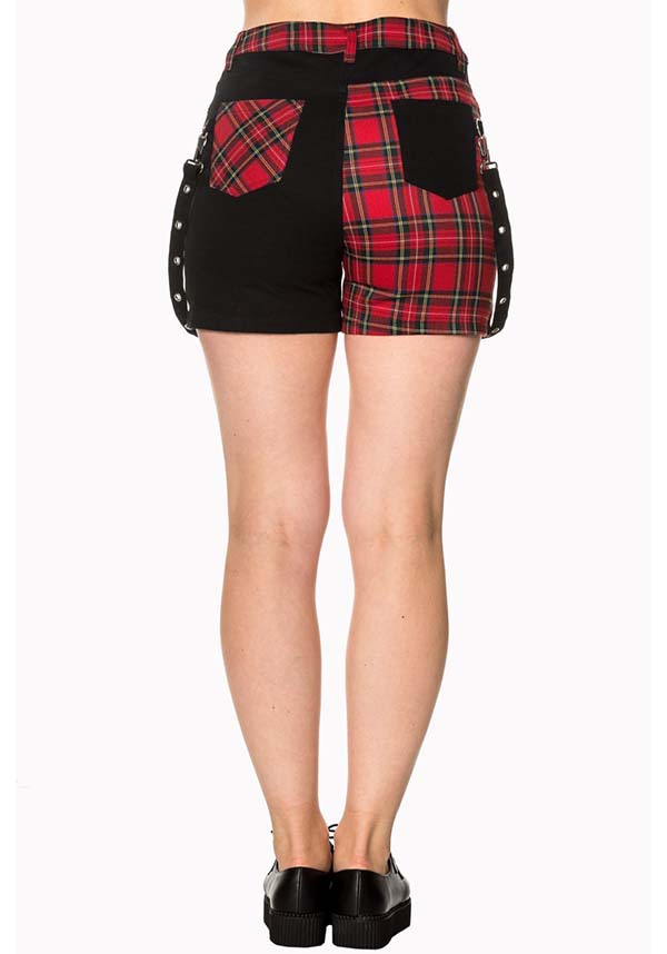 Walk The Line [Black/Red Tartan] | SHORTS