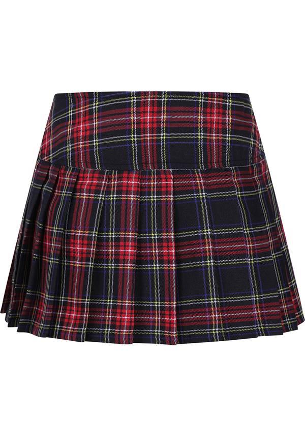 Darkdoll [Black Tartan] | MINI SKIRT - Beserk - all, all clothing, all ladies, all ladies clothing, anime skirt, aug19, banned apparel, black, buckle, buckles, checkered, christmas clothing, clickfrenzy15-2023, clothing, cosplay, derby skirt, derby skirts and shorts, discountapp, edgy, fp, goth, gothic, grunge, ladies, ladies clothing, mini, mini skirt, pleated, punk, red, repriced230523, rock, roller derby, short, short skirt, skirt, tartan