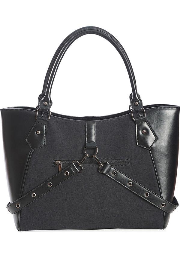 In Oblivion We Trust [Black] | TOTE BAG^ - Beserk - accessories, backorder, bag, bags, BG37216, black, clickfrenzy15-2023, cross, discountapp, fp, goth, gothic, gothic accessories, gothic bag, hand bag, handbag, handbags and purses, jul22, labelvegan, ladies accessories, R100722, shoulder bag, stud, studded, studs, vegan