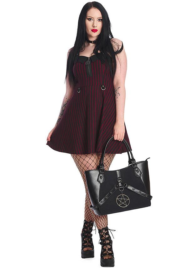 In Oblivion We Trust [Black] | TOTE BAG^ - Beserk - accessories, backorder, bag, bags, BG37216, black, clickfrenzy15-2023, cross, discountapp, fp, goth, gothic, gothic accessories, gothic bag, hand bag, handbag, handbags and purses, jul22, labelvegan, ladies accessories, R100722, shoulder bag, stud, studded, studs, vegan