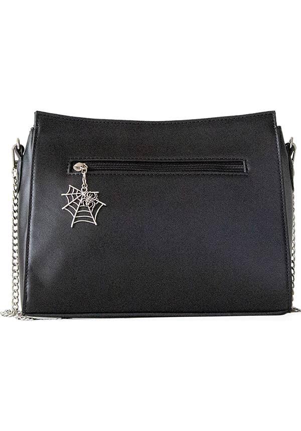 Mabris | SHOULDER BAG - Beserk - accessories, all, bag, bags, banned apparel, black, chain, clickfrenzy15-2023, dec20, discountapp, fp, goth, gothic, gothic accessories, gothic bag, halloween, halloween bag, hand bag, handbag, handbags and purses, labelvegan, ladies accessories, repriced230523, shoulder bag, spider, spider web, spiderweb, spiderwebs, spooky, vegan, web, webs