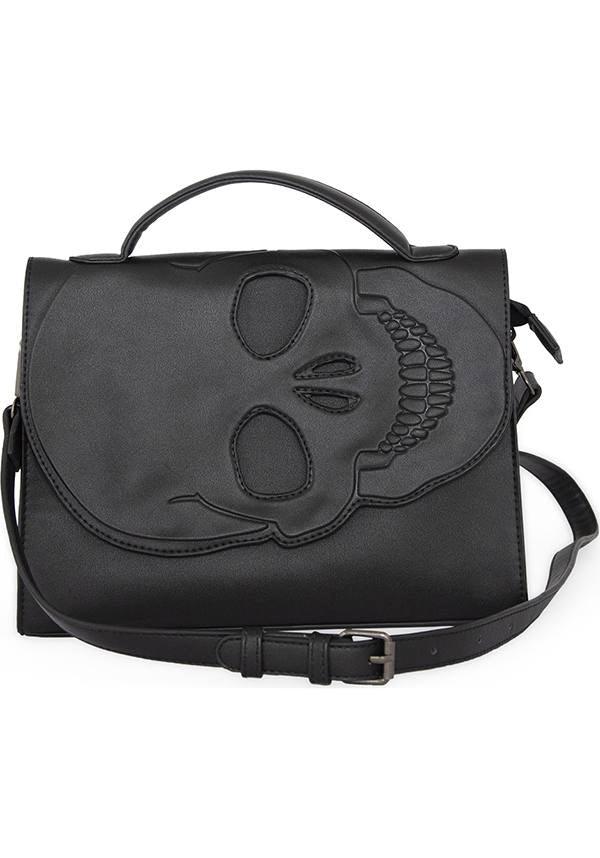 Tenebris [Black] | SHOULDER BAG^ - Beserk - accessories, all, backorder, bag, banned apparel, big bag, black, clickfrenzy15-2023, discountapp, fp, goth, gothic, gothic accessories, gothic bag, halloween bag, hand bag, handbag, handbags and purses, labelvegan, ladies accessories, mens, mens accessories, messenger bag, sep20, skull, skulls, vegan