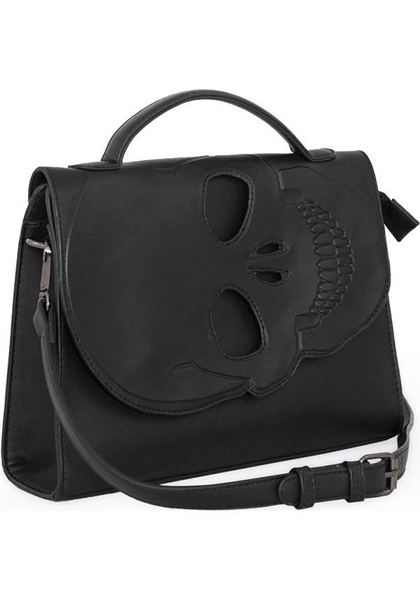 Tenebris [Black] | SHOULDER BAG^ - Beserk - accessories, all, backorder, bag, banned apparel, big bag, black, clickfrenzy15-2023, discountapp, fp, goth, gothic, gothic accessories, gothic bag, halloween bag, hand bag, handbag, handbags and purses, labelvegan, ladies accessories, mens, mens accessories, messenger bag, sep20, skull, skulls, vegan
