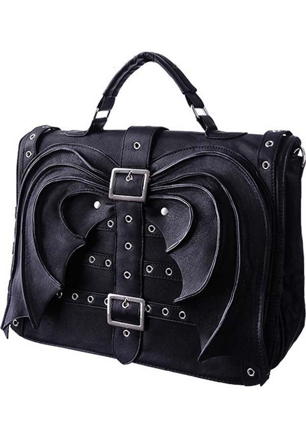 Bat Wings | HANDBAG - Beserk - accessories, adjustable strap, all, bag, bat, bats, black, clickfrenzy15-2023, discountapp, fp, gothic, halloween, handbag, handbags and purses, labelvegan, mens, mens accessories, restyle, vegan