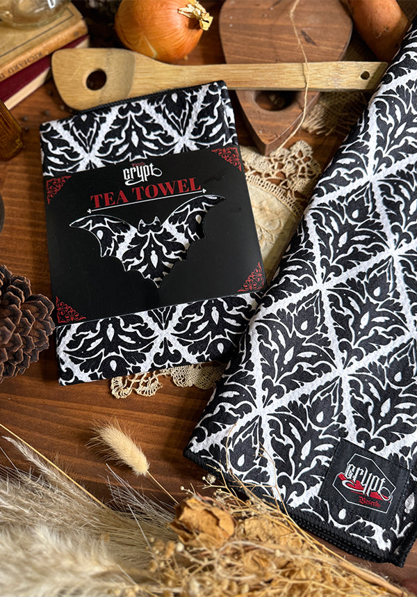 Bat Damask | TEA TOWEL