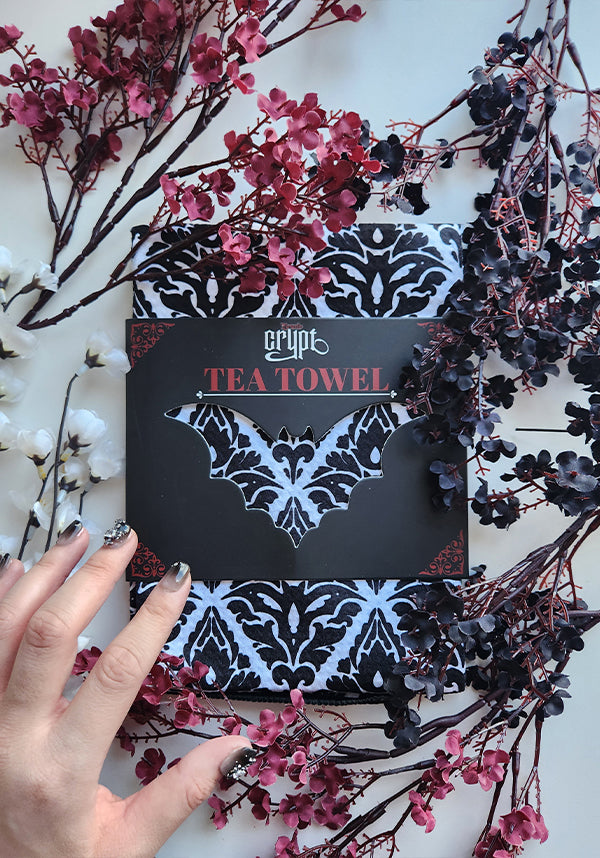 Bat Damask | TEA TOWEL