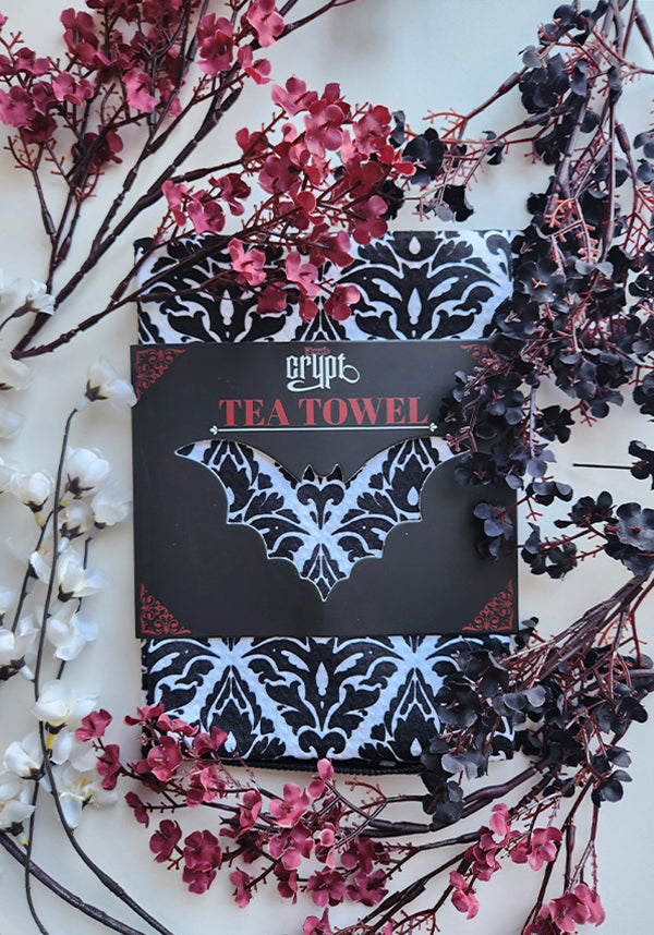Bat Damask | TEA TOWEL