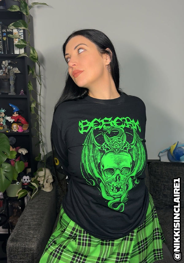 Bat Queen [Green] | LONG SLEEVE T-SHIRT