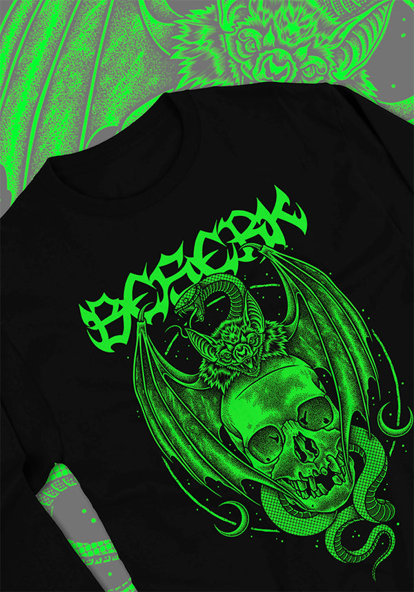 Bat Queen [Green] | LONG SLEEVE T-SHIRT