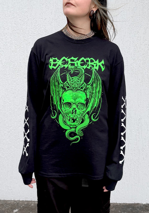 Bat Queen [Green] | LONG SLEEVE T-SHIRT