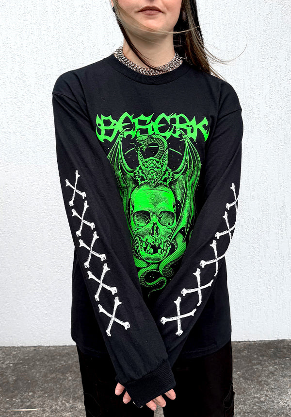 Bat Queen [Green] | LONG SLEEVE T-SHIRT