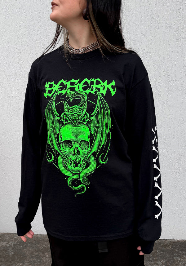 Bat Queen [Green] | LONG SLEEVE T-SHIRT