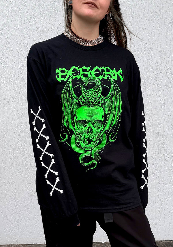 Bat Queen [Green] | LONG SLEEVE T-SHIRT