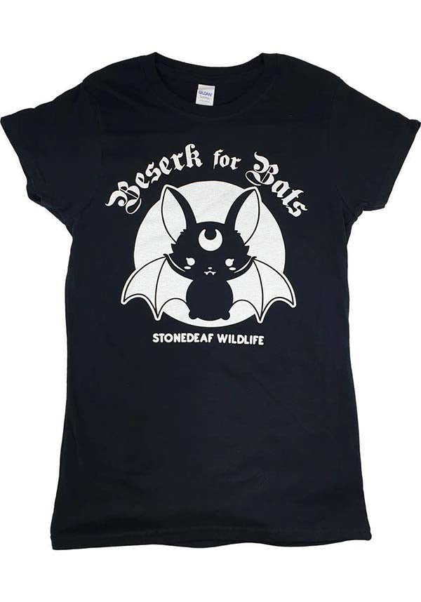 Beserk For Bats Stonedeaf Charity Fitted T Shirt SMALL