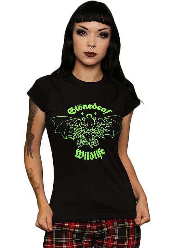 Fruit Friends [Green] | STONEDEAF CHARITY FITTED T-SHIRT**