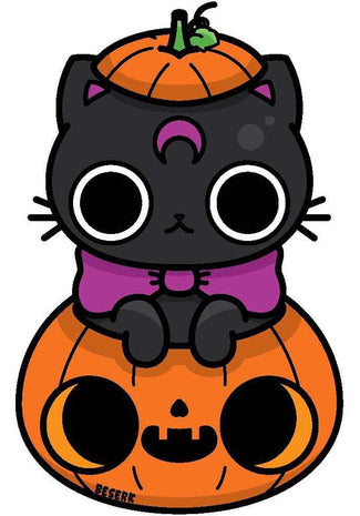 Kitty In Pumpkin | VINYL STICKER