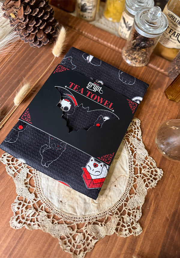 Meow Madness [Black] | TEA TOWEL