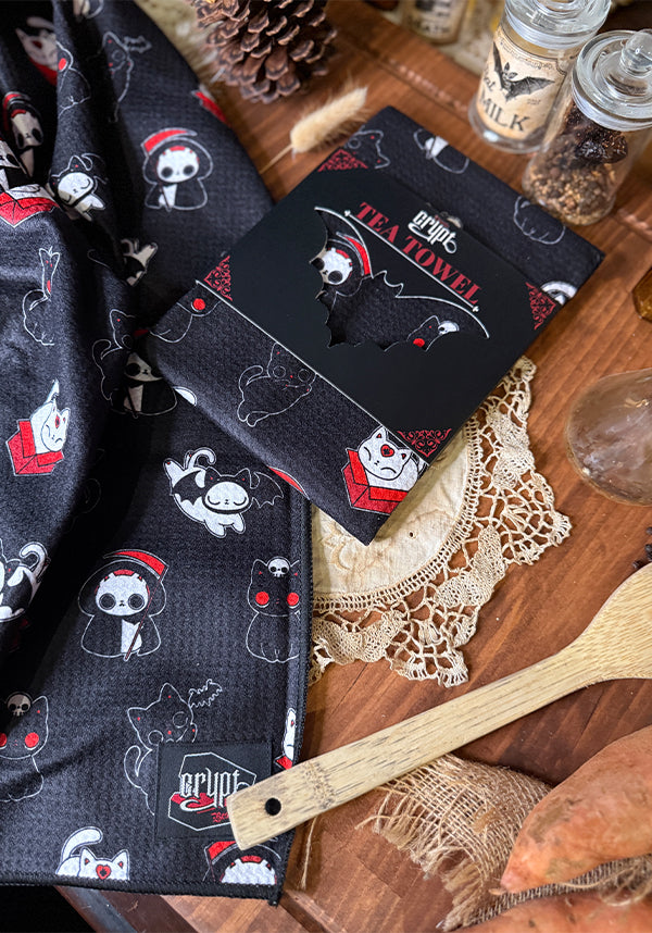 Meow Madness [Black] | TEA TOWEL