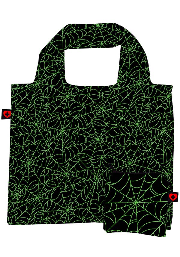 Webbed [Green] | REUSABLE TOTE BAG