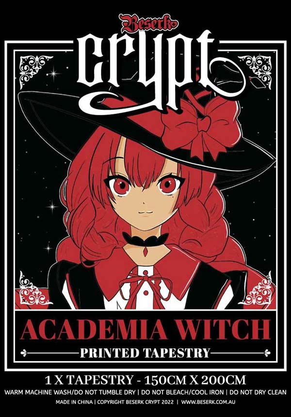 Academia Witch [Red] | TAPESTRY BLANKET