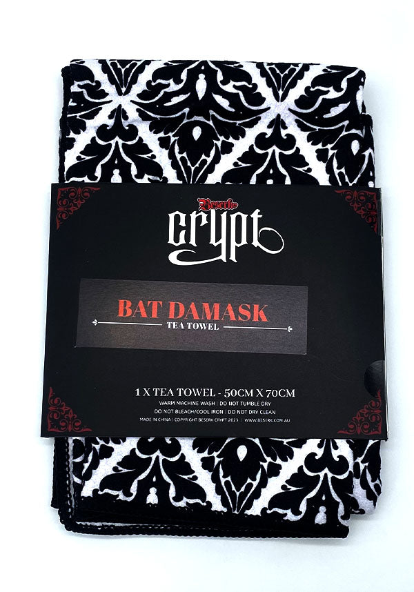 Bat Damask | TEA TOWEL