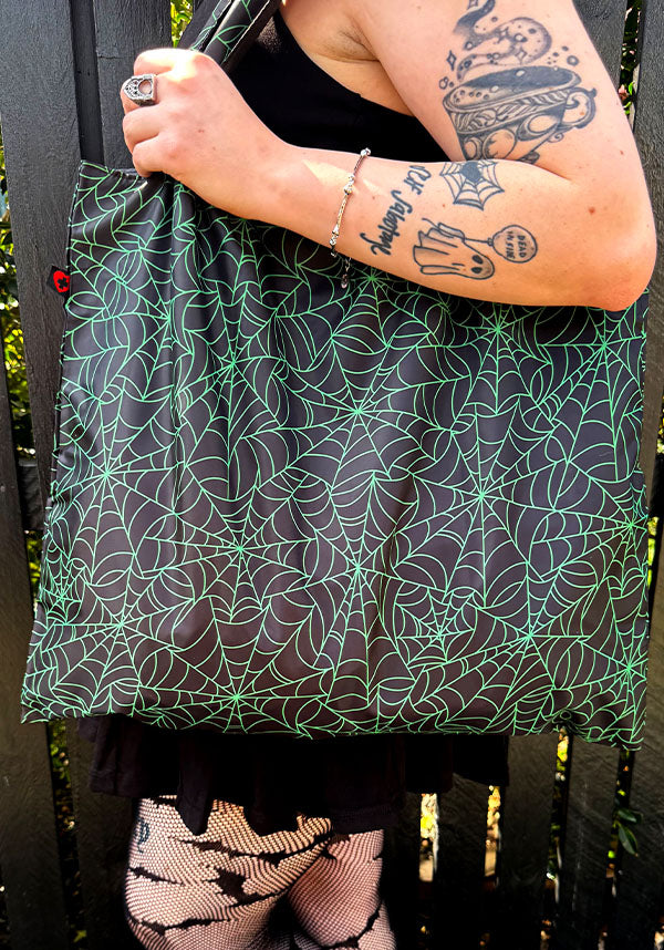 Webbed [Green] | REUSABLE TOTE BAG
