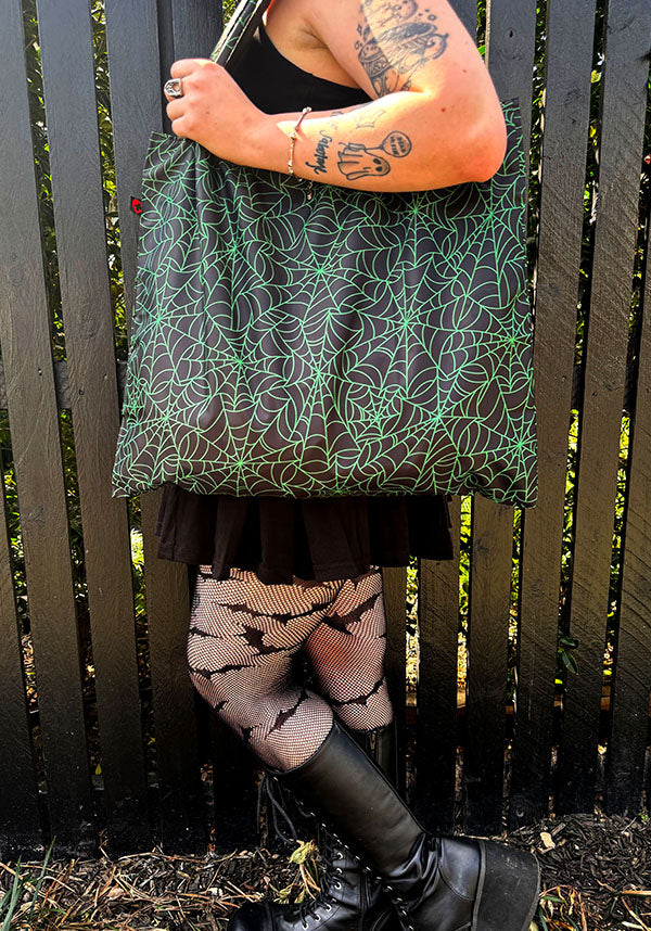 Webbed [Green] | REUSABLE TOTE BAG