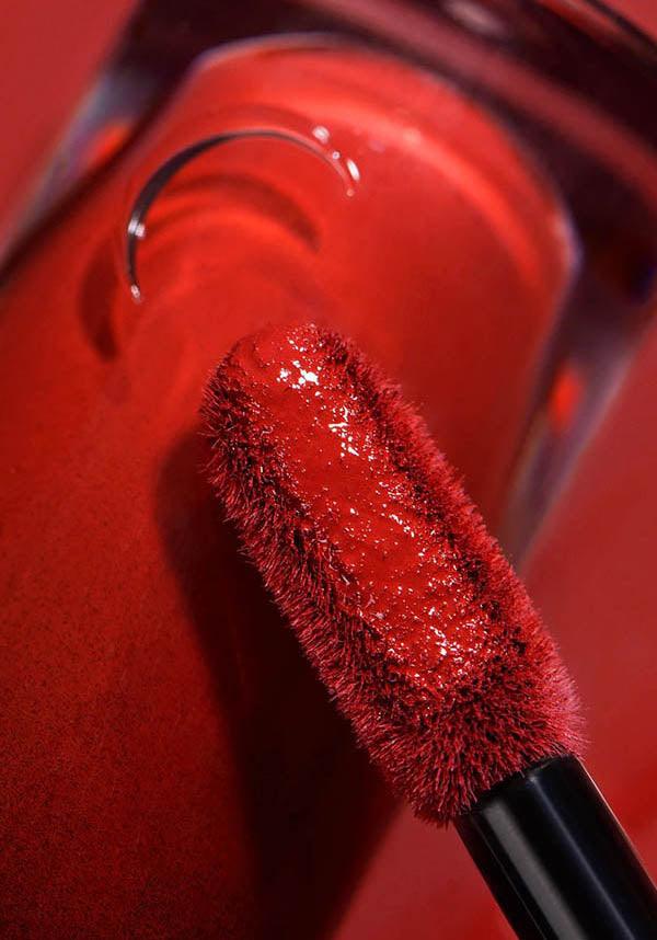 Mortis | LIQUID LIPSTICK* - Beserk - all, all ladies, BMCDE0110121-BES, bright red, clickfrenzy15-2023, colour:red, cosmetics, dec21, discountapp, eofy2023, eofy2023blackmooncosmetics25, exclusive, labelexclusive, labelvegan, ladies, lips, lipstick, liquid lipstick, make up, makeup, matte, pin up, pinup, R091221, red, sale, vegan