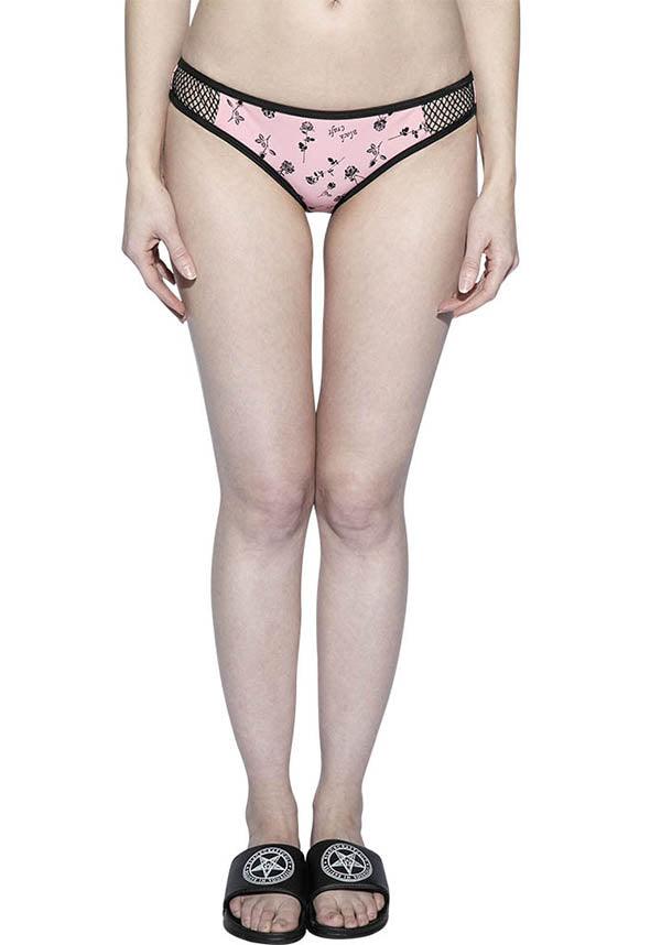 Pentagram Rose [Pink] MESH SWIM BOTTOM** - Beserk - all, all clothing, all ladies, all ladies clothing, BCD313, bikini, blackcraft, clickfrenzy15-2023, clothing, discountapp, edgy, exclusive, finalsale, floral, goth, gothic, labelexclusive, labelsale, ladies, ladies clothing, mesh, mysteryboxsale, mysteryboxsaleclothing, mysterypack2023, nov21, pastel goth, pentagram, pink, plus, plus size, R141121, rose, roses, sale, sale clothing, swim, swim suit, swimmers, swimming, swimsuit, swimwear, togs