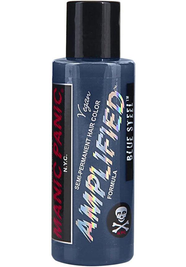 Blue Steel | AMPLIFIED COLOUR - Beserk - all, blue, clickfrenzy15-2023, cosmetics, cpgstinc, discountapp, dye, ebaymp, fp, goth, grey, hair blue, hair colour, hair dye, hair silver, labelvegan, manic panic, manic panic hair, silver, vegan