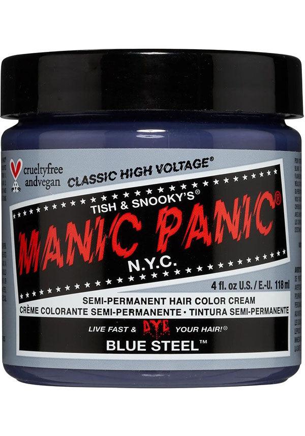 Blue Steel | CLASSIC COLOUR - Beserk - all, blue, clickfrenzy15-2023, cosmetics, cpgstinc, discountapp, dye, ebaymp, fp, goth, grey, hair blue, hair colour, hair dye, hair silver, labelvegan, manic panic, manic panic hair, silver, vegan