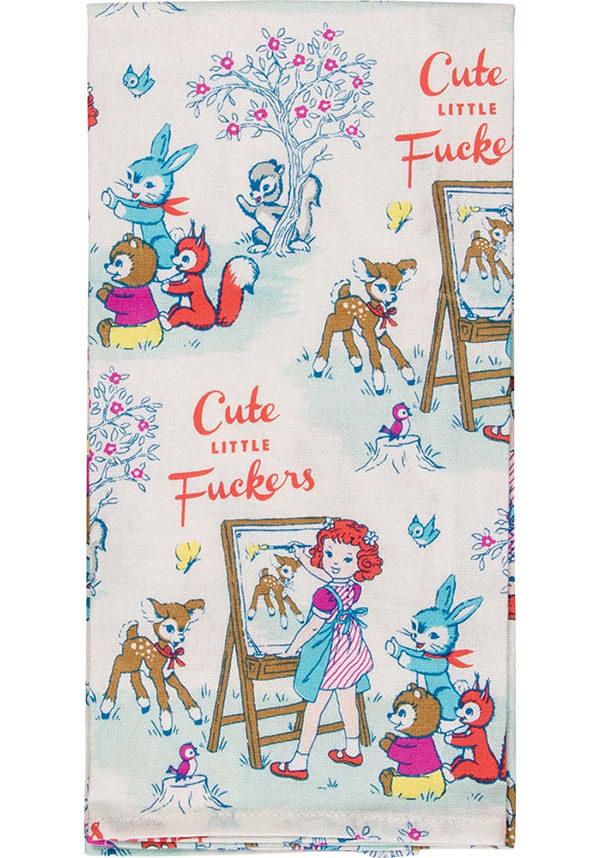 Cute Little F@#Kers | DISH TOWEL - Beserk - all, blueq, clickfrenzy15-2023, cooking, cpgstinc, discountapp, dish towel, fp, gifts, home, homewares, kawaii, kitchen, may19, optoco, retro, retro homewares