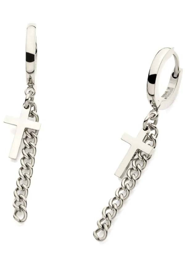 Jeong | CROSS CHAIN EARRINGS