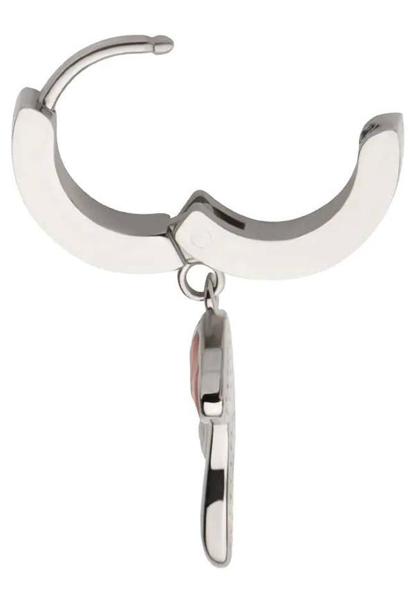 Red Enamel Amanita | HUGGIE EARRINGS