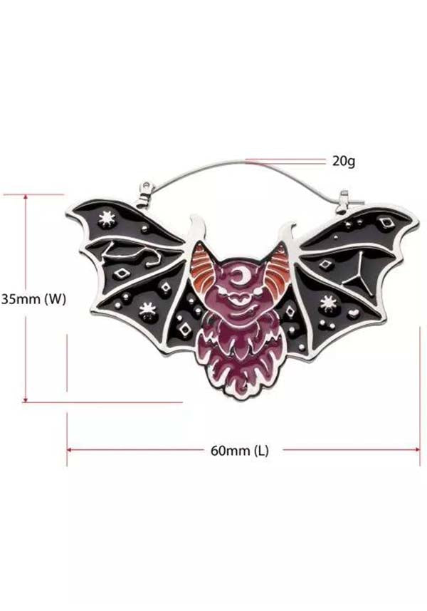 Elysium Bat | PLUG HOOP EARRINGS*