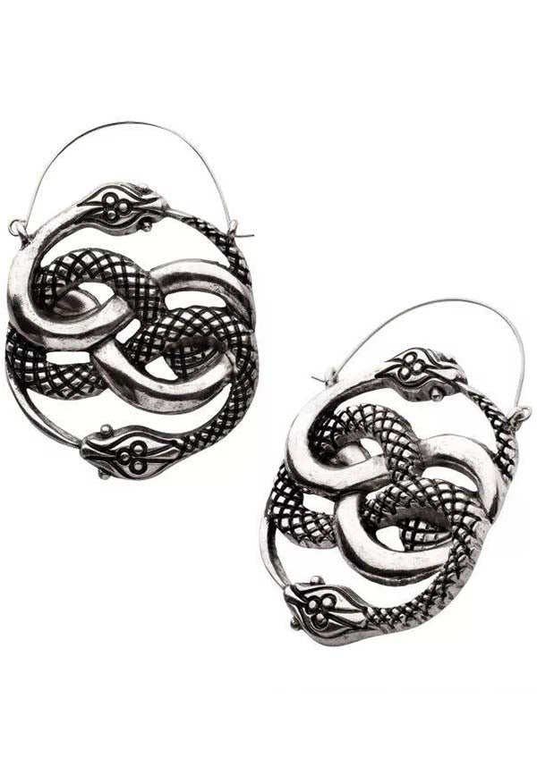 Medusa serpent sales hoop earrings
