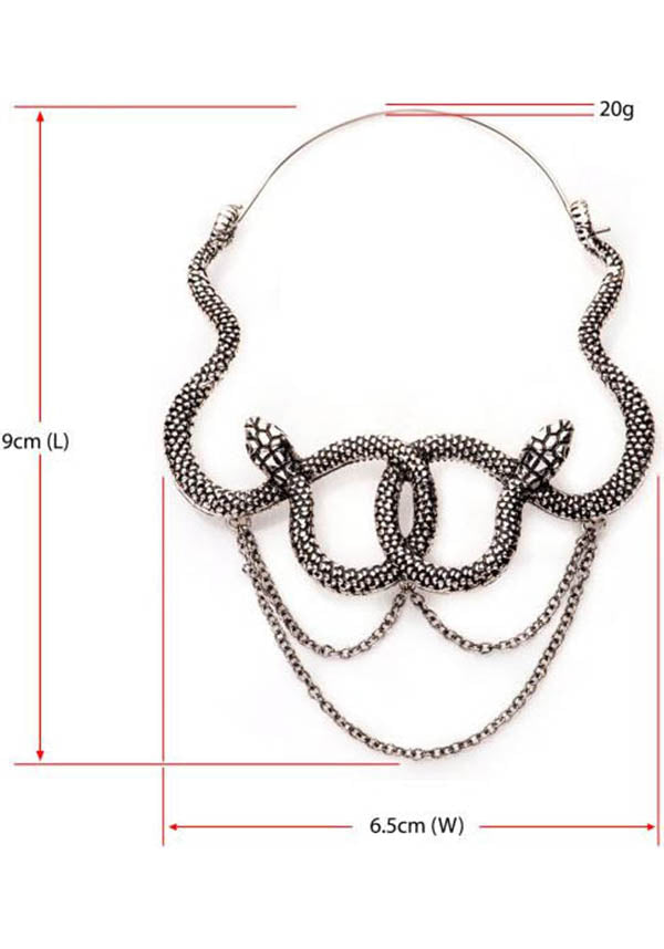 Serpents Intertwined | PLUG HOOP EARRINGS*