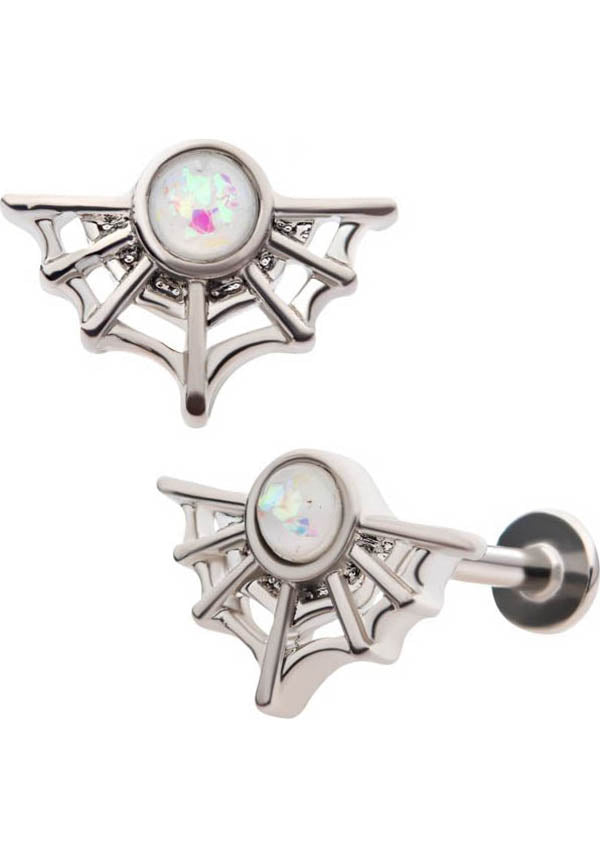 Spider Web [Glitter White Opal] | LABRET