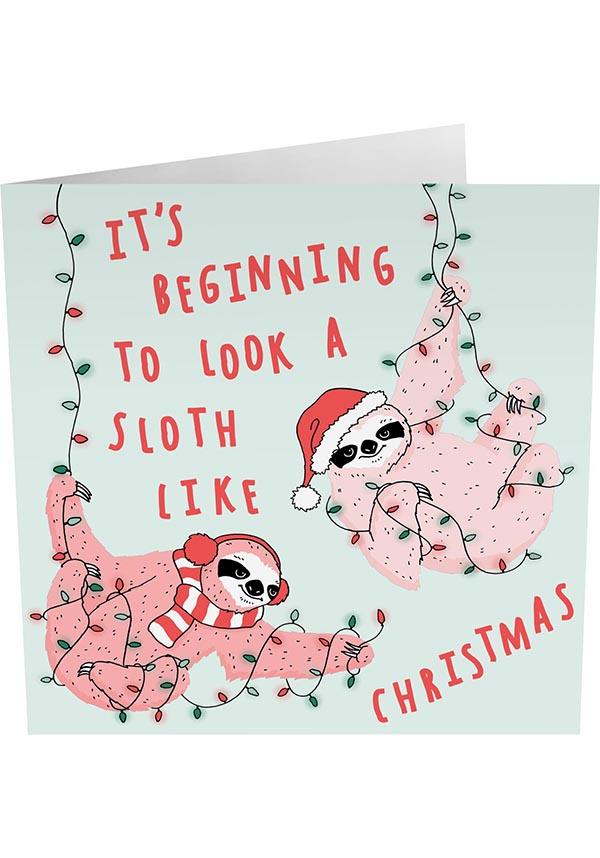 Sloth Like Christmas | CARD - Beserk - all, card, cards, christmas, christmaswrapping, clickfrenzy15-2023, cpgstinc, discountapp, fp, gift, gift idea, gift ideas, gifts, googleshopping, greeting card, greeting cards, holidaystock, LG4785, little global, littleglobal, nov22, office and stationery, R221122, sloth, sloths, stationary, stationery