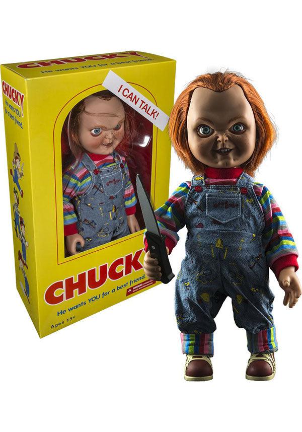 Child&#39;s Play | Chucky Good Guy 15&quot; FIGURE [WITH SOUND] - Beserk - all, childs play, chucky, clickfrenzy15-2023, collectable, cpgstinc, discountapp, figure, fp, halloween, halloween collectables, horror, pop culture, pop culture collectables, toy, vinyl figure