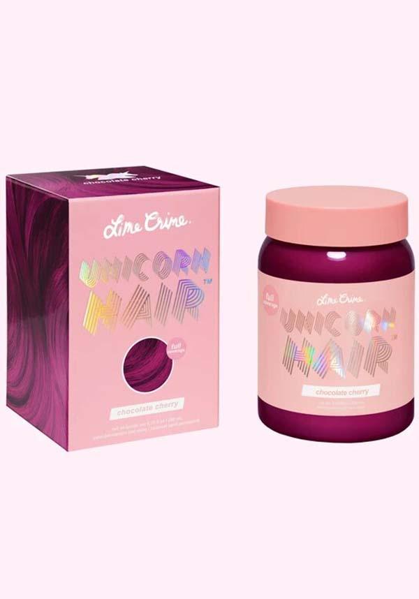 Chocolate Cherry | UNICORN HAIR COLOUR - Beserk - all, burgundy, clickfrenzy15-2023, cosmetics, discountapp, dye, fp, goth, hair colour, hair dye, hair purple, hair red, labelvegan, lime crime, lime crime hair, mermaid, pink, red, vegan