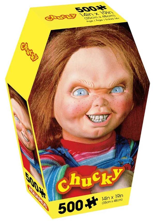Chucky Coﬃn Box | 500 Pc JIGSAW PUZZLE*