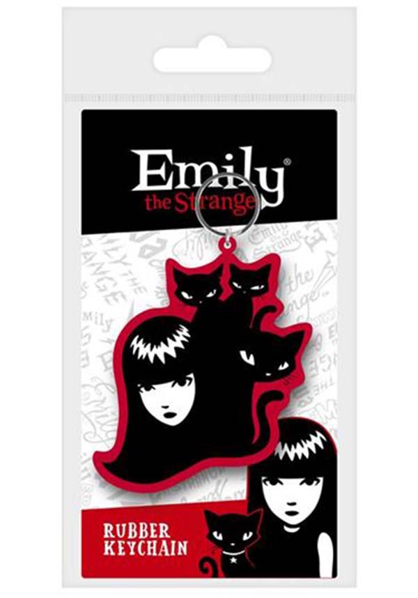 Emily the Strange Emily and Cats | KEYRING
