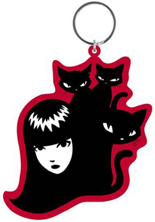 Emily the Strange Emily and Cats | KEYRING
